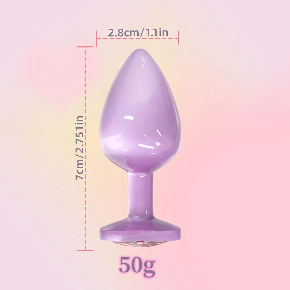 Blush Crystal Silicone Plug